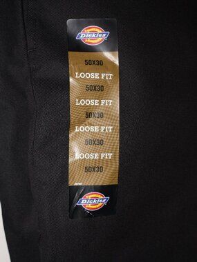NWT Dickies Work Pants Loose Fit Black (Men’s 50x30)